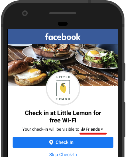 ตั้งค่าการเช็คอินของ Facebook Wi-Fi ได้ ตั้งค่าการเช็คอินของ Facebook Wi-Fi ได้