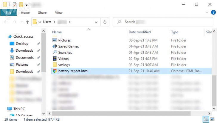 รายงานประสิทธิภาพของแบตเตอรี่ (Battery Performance Report)