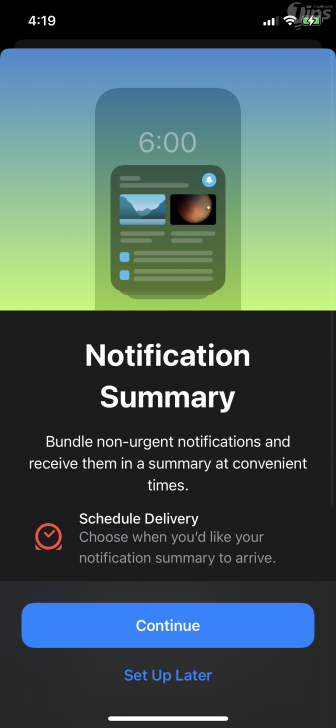สรุปการแจ้งเตือนด้วย Notification Summary