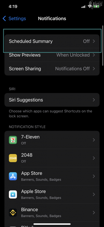 สรุปการแจ้งเตือนด้วย Notification Summary