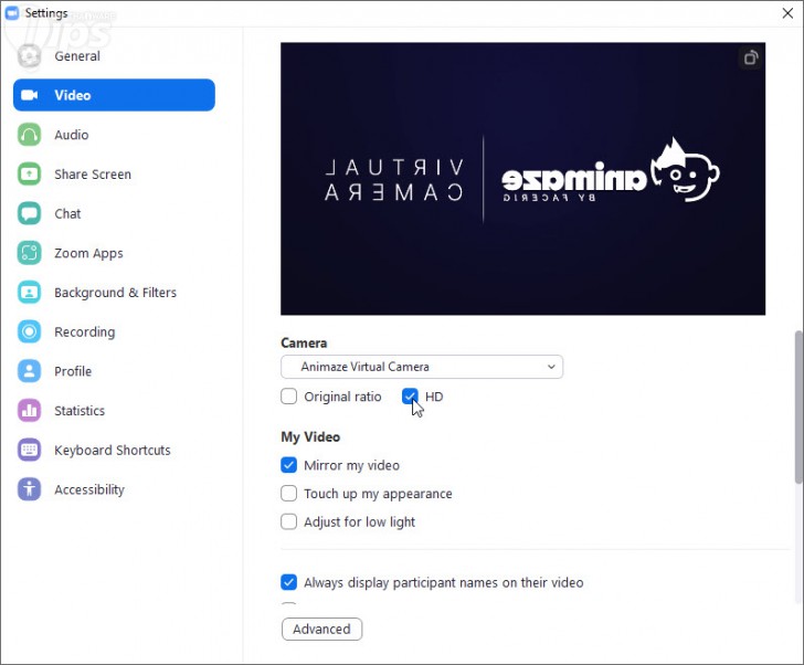 วิธีเปิดใช้งานโหมด HD บนโปรแกรม Zoom Meeting