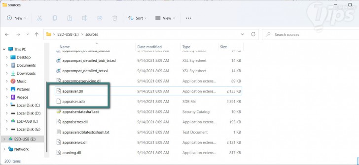 ลบไฟล์ Appraiser ออกจากตัวติดตั้ง