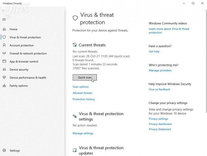 Virus & Threat Protection