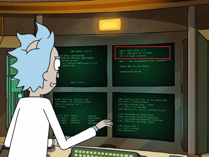 CPU 128 บิต ใน Rick & Morty