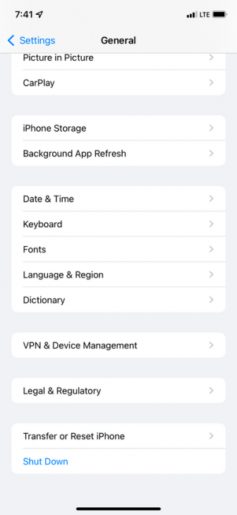 Reset Network Setting