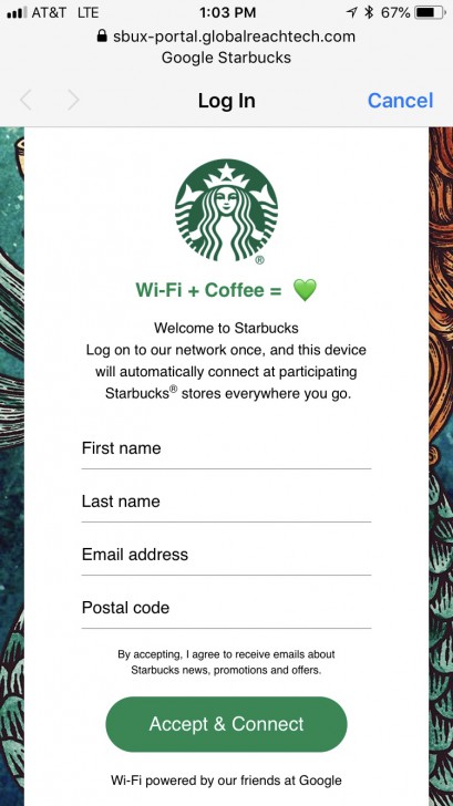 มองหา Login Page (สำหรับการใช้งาน Wi-Fi สาธารณะ)