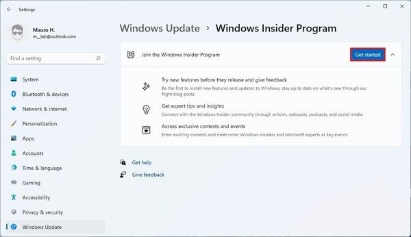 เข้าร่วม Windows Insider Program