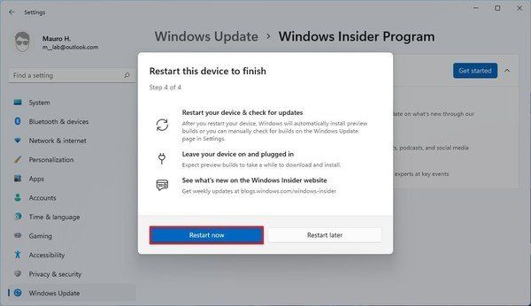 เข้าร่วม Windows Insider Program
