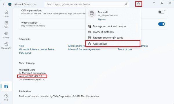 เช็คเวอร์ชันของ Microsoft Store