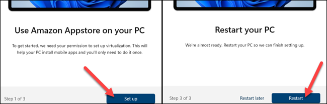 ติดตั้งแอปพลิเคชัน Android บนระบบปฏิบัติการ Windows 11 ด้วย WSA ผ่าน Amazon Appstore