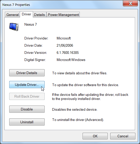 การติดตั้ง Driver สมาร์ทโฟนใหม่