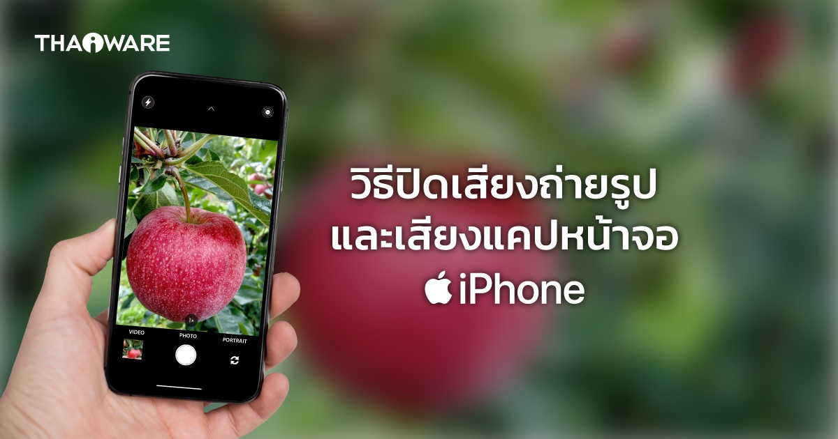 วิธีปิดเสียงถ่ายรูป และ ปิดเสียงแคปหน้าจอ บน iPhone (How to turn off camera and screenshot sounds on iPhone ?)