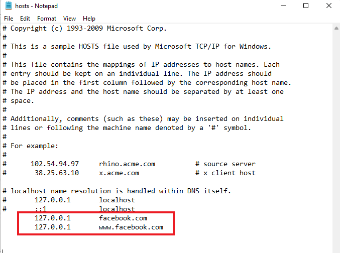 การบล็อกเว็บไซต์ด้วย Host File