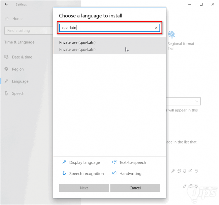 กรณีภาษาที่ถูกเพิ่มคือ qaa-latn หรือ qab-latn