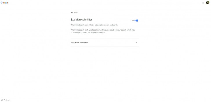 การเปิดใช้งาน SafeSearch บนคอมพิวเตอร์ 