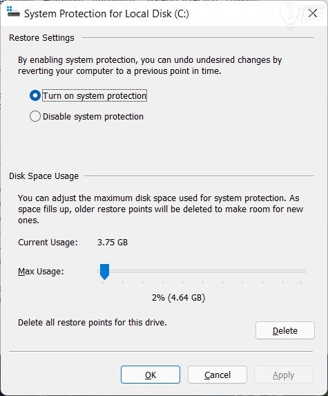 วิธีเปิดใช้งาน และสร้าง System Restore Point บน Windows 11 