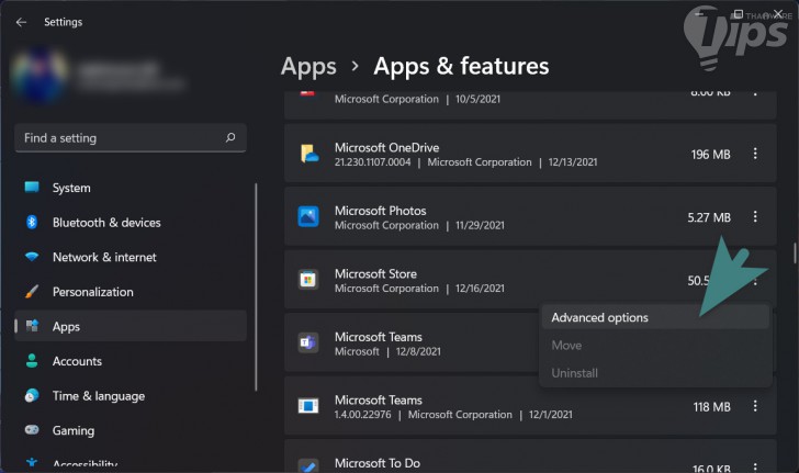 Reset และ Repair การทำงานของ Microsoft Store