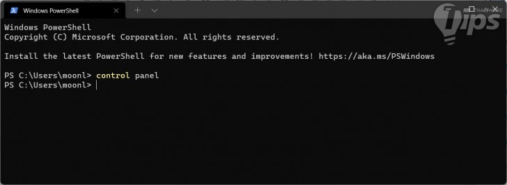 วิธีเข้า Control Panel ผ่าน Windows Terminal ใน Windows 11