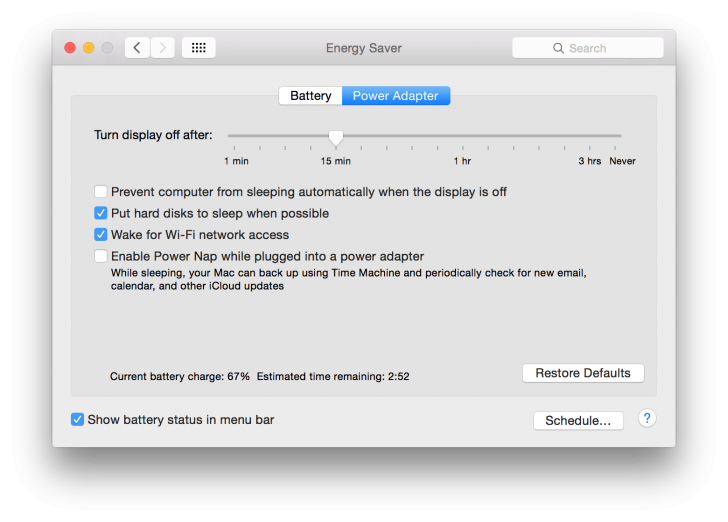 โหมด Standby ของ macOS