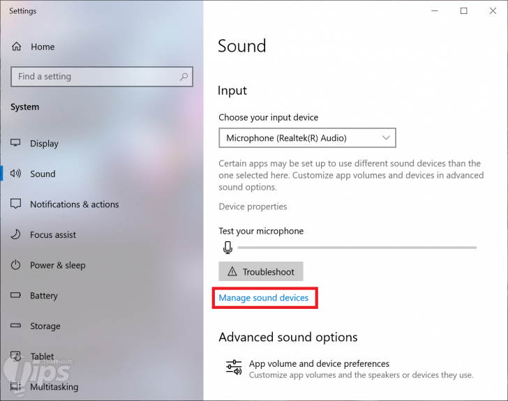 ตั้งค่าเสียงใน ระบบปฏิบัติการ Windows 10