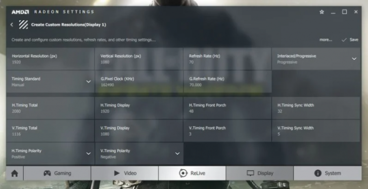 วิธีการ Overclock หน้าจอด้วย AMD Radeon Setting