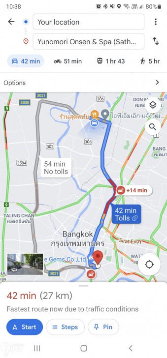 วิธีใช้งาน Google Maps เพื่อเลี่ยงทางด่วนบนมือถือ