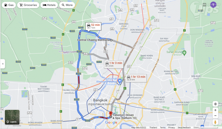 วิธีใช้งาน Google Maps เพื่อเลี่ยงทางด่วนบนคอมพิวเตอร์