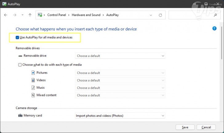 วิธีปิดคุณสมบัติ AutoPlay ในระบบปฏิบัติการ Windows 11 (How to Enable / Disable AutoPlay on Windows 11 ?)