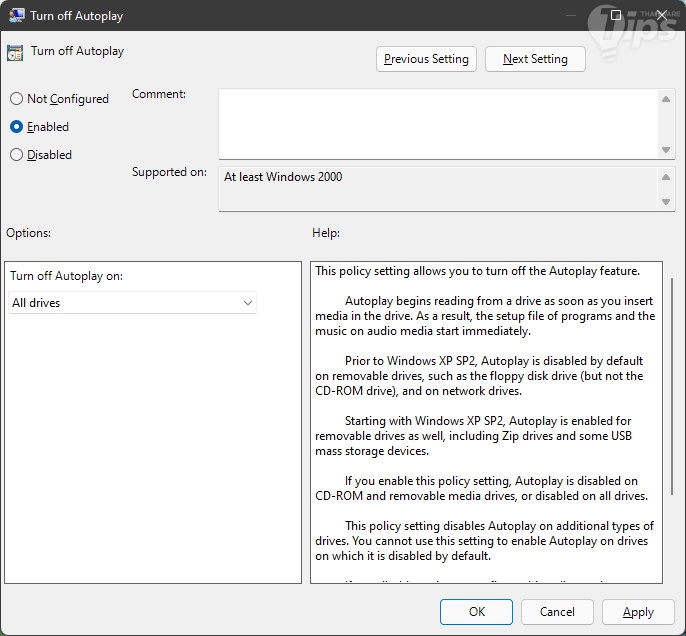 วิธีปิดคุณสมบัติ AutoPlay ในระบบปฏิบัติการ Windows 11 (How to Enable / Disable AutoPlay on Windows 11 ?)