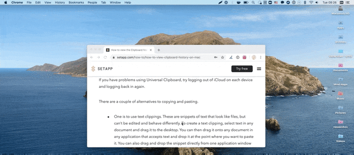 Clipboard ในระบบปฏิบัติการ macOS
