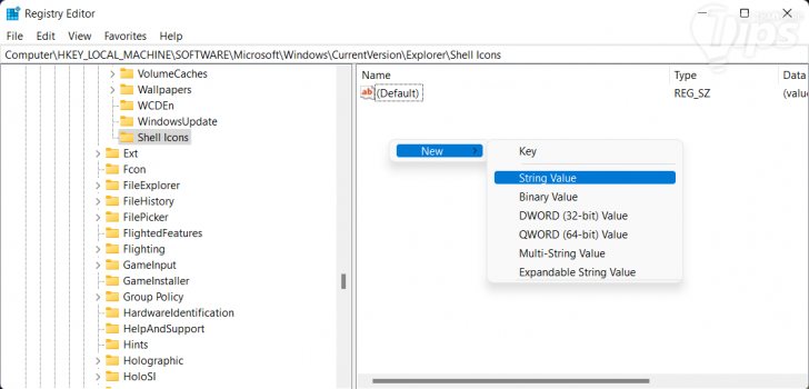 วิธีลบลูกศร บนไอคอน Shortcut ในระบบปฏิบัติการ Windows