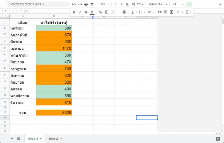 วิธีเปลี่ยนสี Cell อัตโนมัติใน Google Sheets