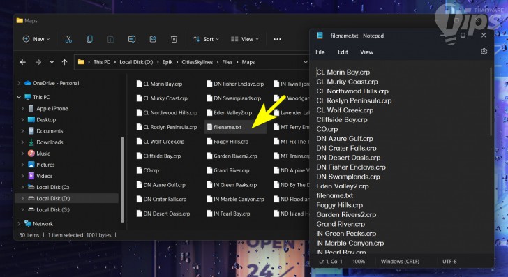 สร้างรายชื่อไฟล์ในโฟลเดอร์ด้วย Command Prompt