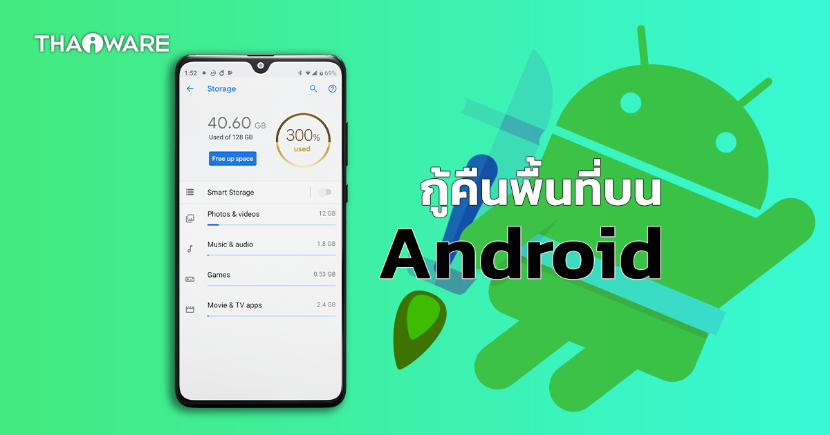วิธีคืนพื้นที่ เคลียร์พื้นที่ ให้อุปกรณ์ Android ในกรณีที่มือถือ หรือแท็บเล็ต Android เมมเต็ม หรือพื้นที่เต็ม