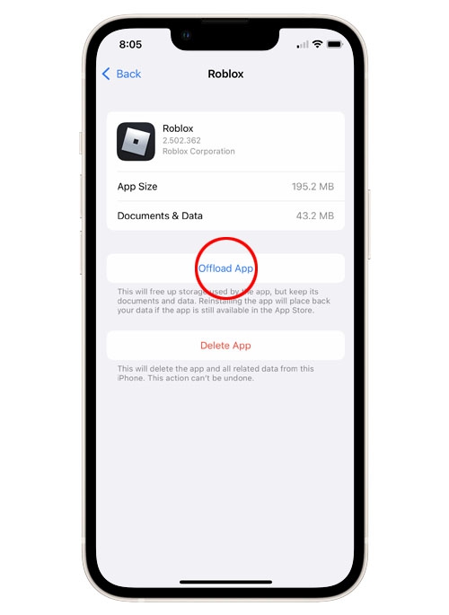 ฟีเจอร์ Offload App บน iOS