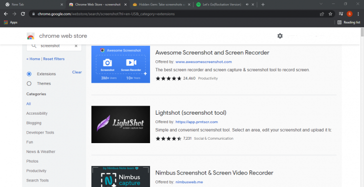 วิธีการจับภาพหน้าจอเว็บเพจบน Google Chrome ด้วยส่วนเสริมโครม (Chrome Extension)