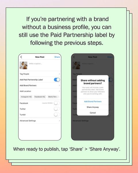 Add Paid Partnership Label
