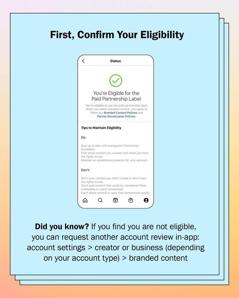 Add Paid Partnership Label