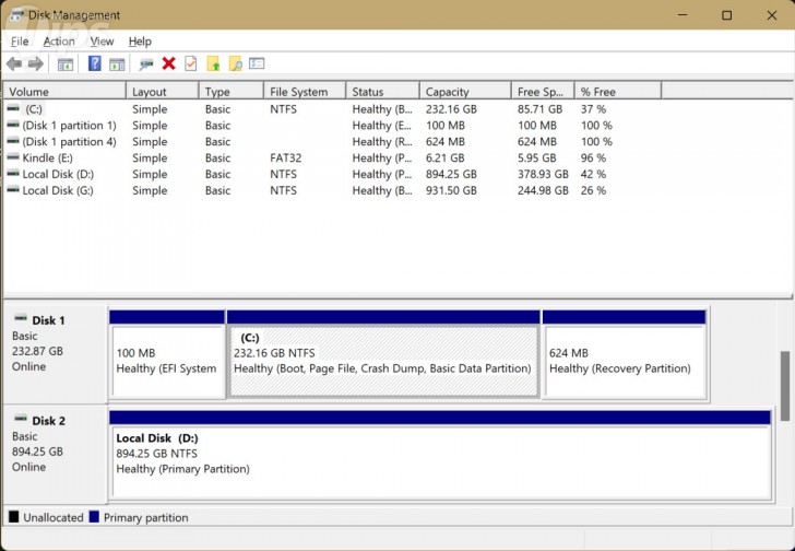 วิธีเปิด Disk Management บนระบบปฏิบัติการ Windows