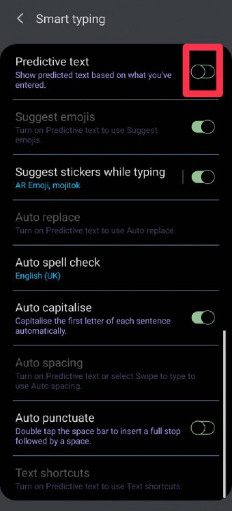 การตั้งค่า Text Shortcuts บน Samsung Keyboard