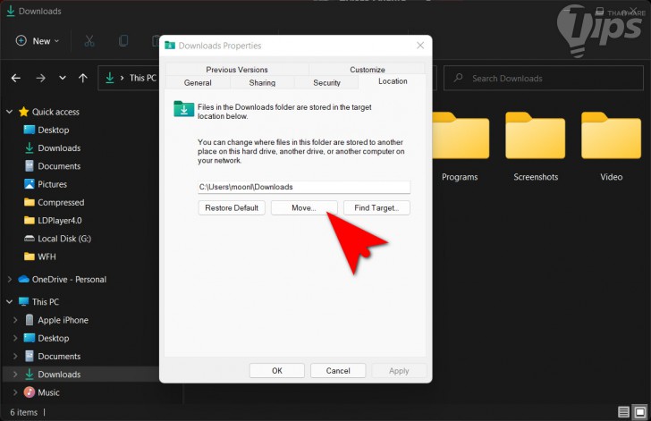 วิธีย้าย โฟลเดอร์ Download ไปไว้ยังไดร์ฟอื่น หรือตำแหน่งอื่น บนระบบปฏิบัติการ Windows
