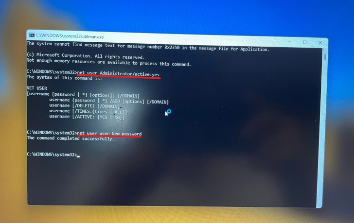 รีเซ็ตรหัสผ่านด้วย Command Prompt รีเซ็ตรหัสผ่านด้วย Command Prompt