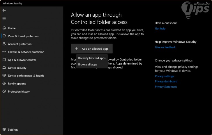 วิธีเปิดใช้งาน คุณสมบัติป้องกันมัลแวร์เรียกค่าไถ่ ใน Windows