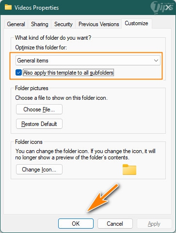 ตั้งค่าเพิ่มประสิทธิภาพ การทำงานของโฟลเดอร์ (Optimize Folder Performance)