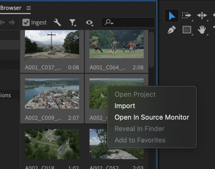 การนำเข้าวิดีโอ Proxy บน โปรแกรม Adobe Premiere Pro