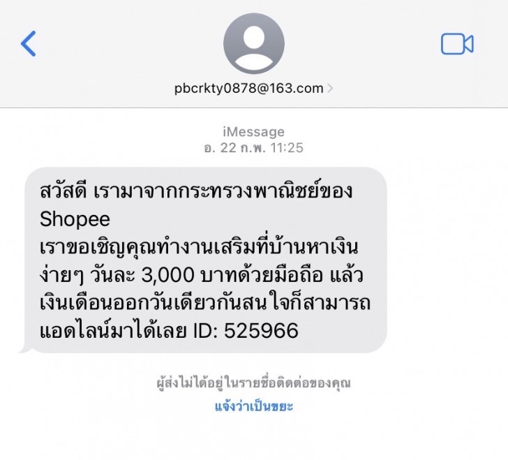 SMS มิจฉาชีพ