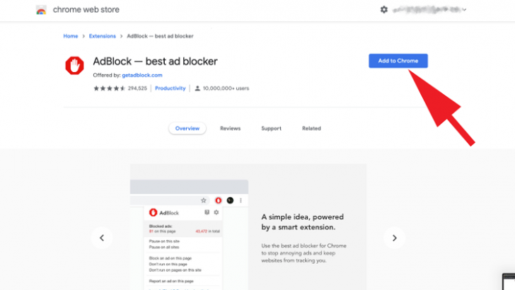 ติดตั้ง Ads blocker บน PC