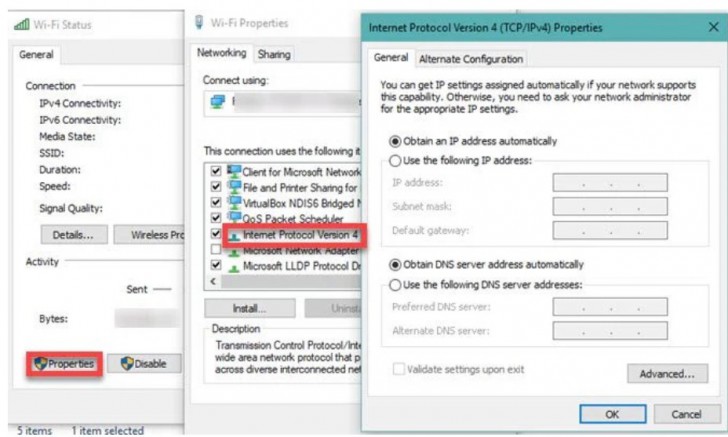 ตรวจสอบการตั้งค่า IP Address