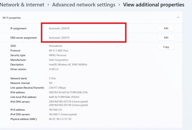 ตรวจสอบการตั้งค่า IP Address