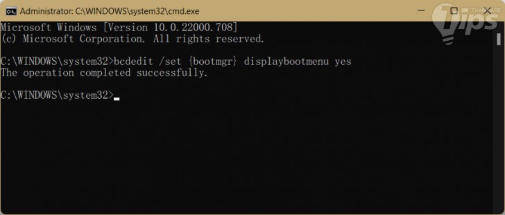 หน้าจอ CMD ของระบบปฏิบัติการ Windows